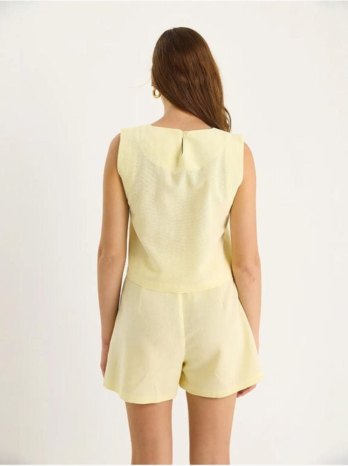 Ensemble deux pièces taille haute sans manches et col ras du cou lucci - Kiabi