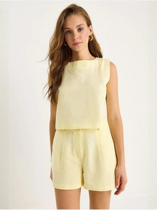 Ensemble deux pièces taille haute sans manches et col ras du cou lucci - Kiabi