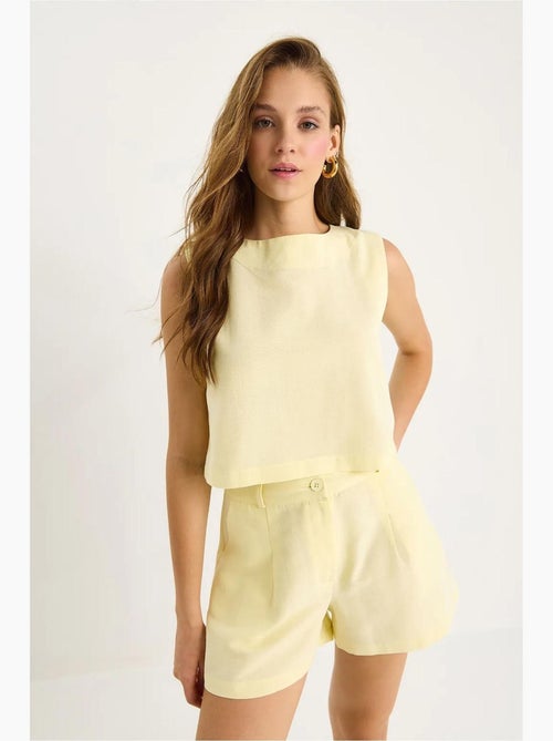 Ensemble deux pièces taille haute sans manches et col ras du cou lucci - Kiabi