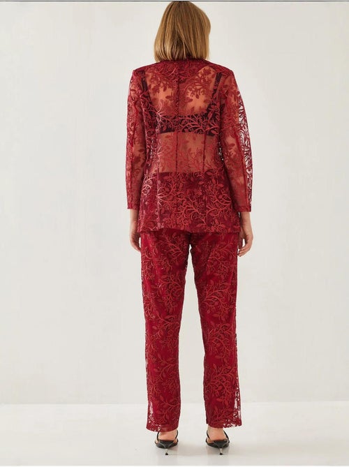 Ensemble deux pièces texturé semi-transparent à paillettes mbms lucci - Kiabi