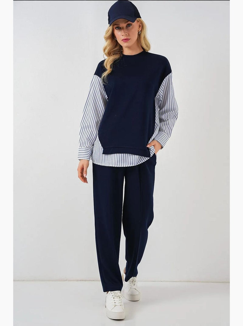 Ensemble deux pièces tissé à rayures bdart Bleu marine - Kiabi