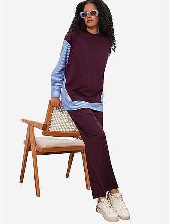 Ensemble deux pièces tissé à rayures bdart