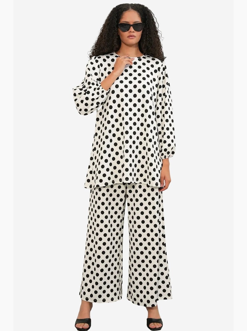 Ensemble deux pièces tunique et pantalon bdart Blanc - Kiabi