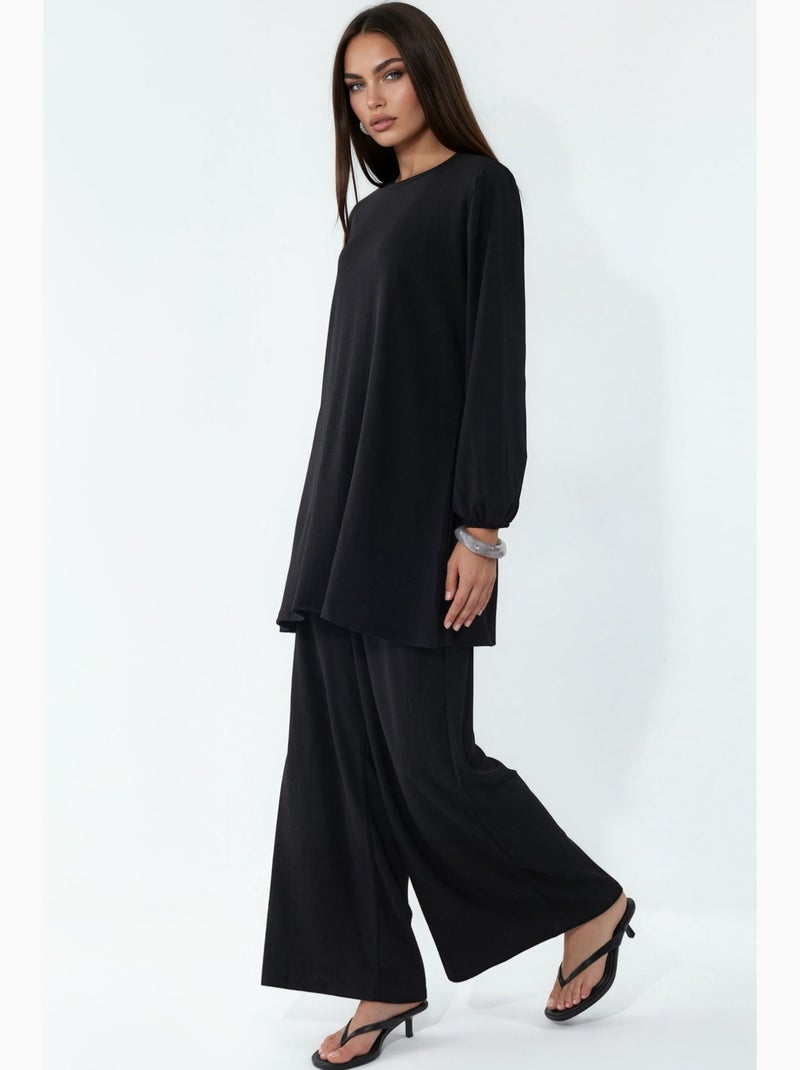 Ensemble deux pièces tunique et pantalon bdart Noir - Kiabi