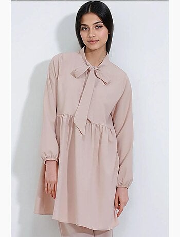 Ensemble deux pièces tunique et pantalon en tricot menthe bdart