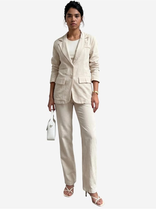 Ensemble deux pièces veste à col boutonné my fashion - Kiabi
