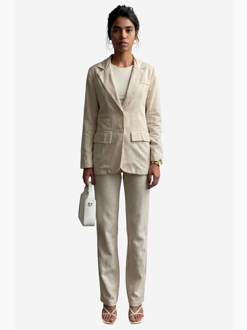 Ensemble deux pièces veste à col boutonné my fashion - Kiabi