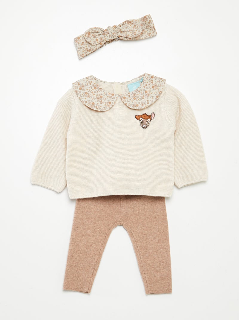 Ensemble 'Disney' - 3 pièces Beige - Kiabi