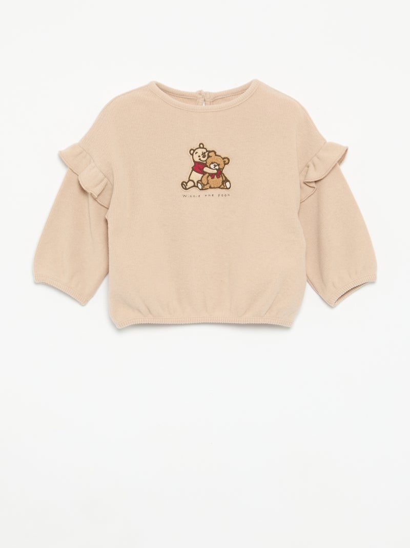 Ensemble 'Disney' 2 pièces - Sweat à volants + legging Beige - Kiabi