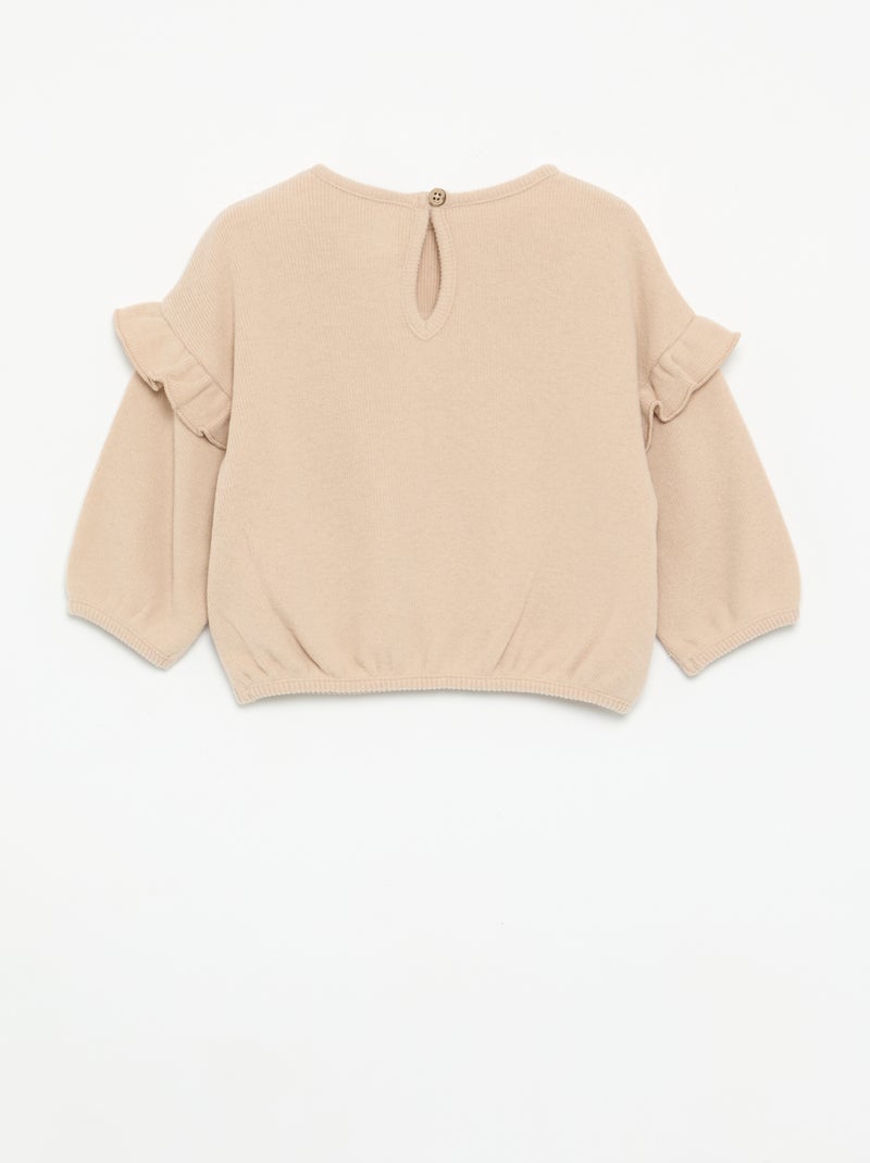 Ensemble 'Disney' 2 pièces - Sweat à volants + legging Beige - Kiabi