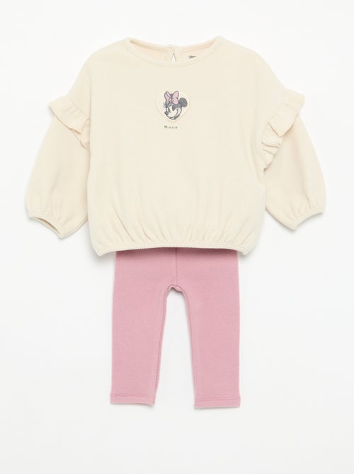 Ensemble 'Disney' 2 pièces - Sweat à volants + legging - Kiabi