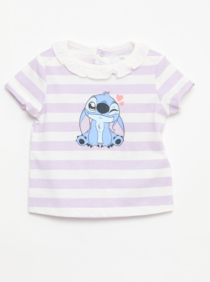 Ensemble 'Disney' 2 pièces - T-shirt + combinaison courte Violet - Kiabi