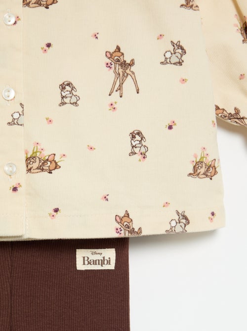 Ensemble 'Disney' 'Bambi' 2 pièces - Chemise + legging - Kiabi Ensemble 'Disney' 'Bambi' 2 pièces - Chemise + legging - Kiabi