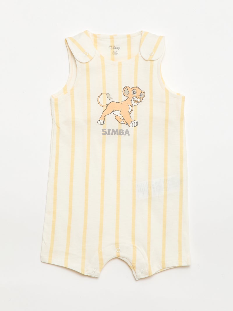 Ensemble dors-bien + body 'Disney' 'Simba' Jaune - Kiabi
