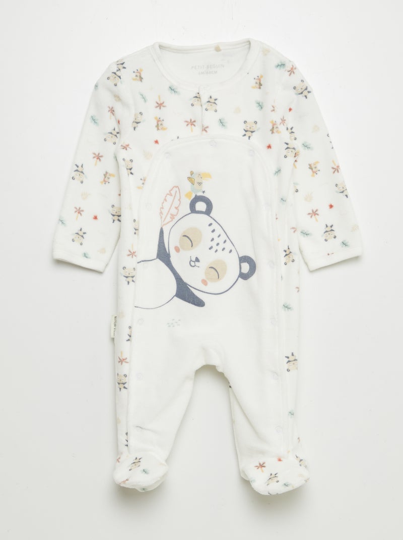 Ensemble dors-bien en polaire + body + doudou - 3 pièces Beige - Kiabi