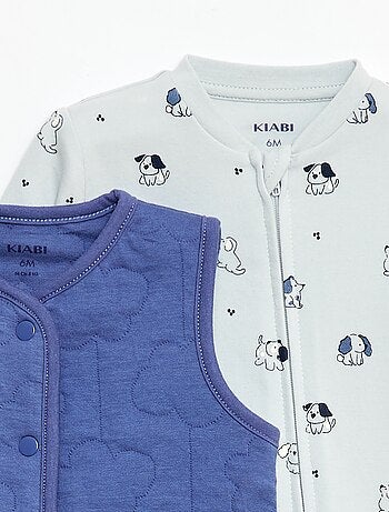 Ensemble dors-bien + gilet matelassé