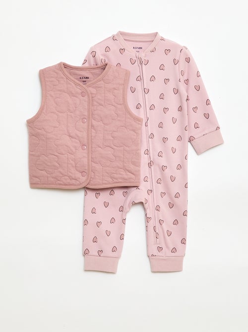 Ensemble dors-bien + gilet matelassé - Kiabi Ensemble dors-bien + gilet matelassé - Kiabi