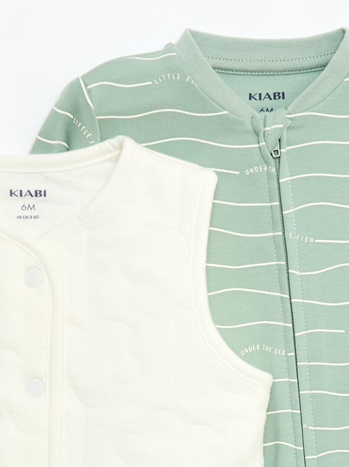 Ensemble dors-bien + gilet matelassé - Kiabi