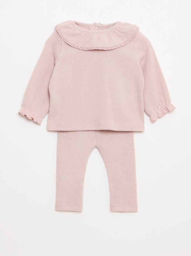 Ensemble doudou t-shirt + legging - 2 pièces Violet - Kiabi