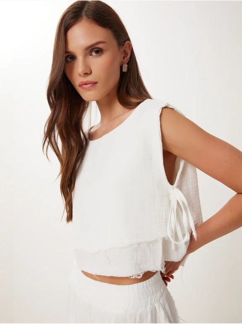 Ensemble en coton avec blouse sans manches et jupe large istanbul - Kiabi