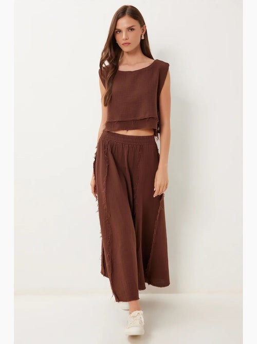 Ensemble en coton avec blouse sans manches et jupe large istanbul - Kiabi