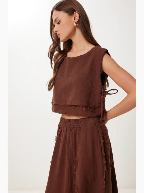 Ensemble en coton avec blouse sans manches et jupe large istanbul - Kiabi
