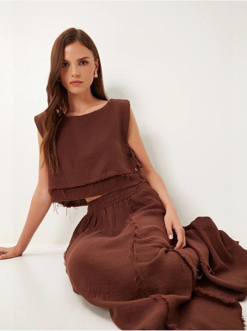 Ensemble en coton avec blouse sans manches et jupe large istanbul - Kiabi