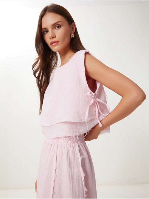 Ensemble en coton avec blouse sans manches et jupe large istanbul - Kiabi