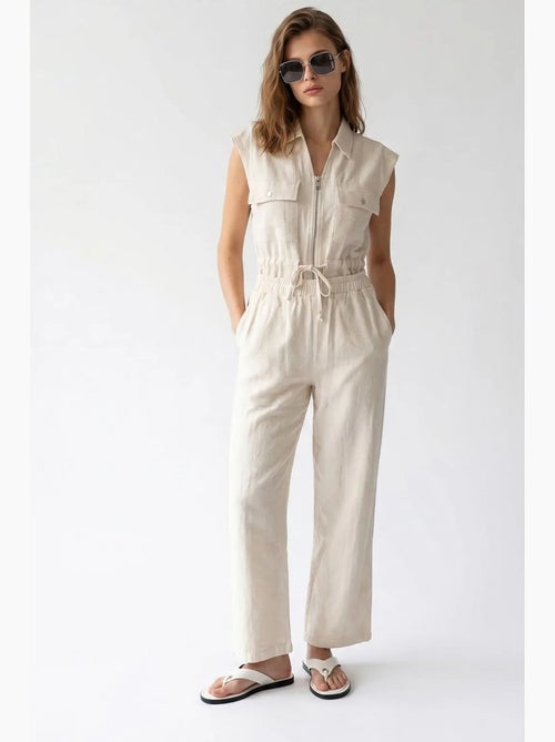 Ensemble en coton avec gilet sans manches et pantalon large mixray - Kiabi