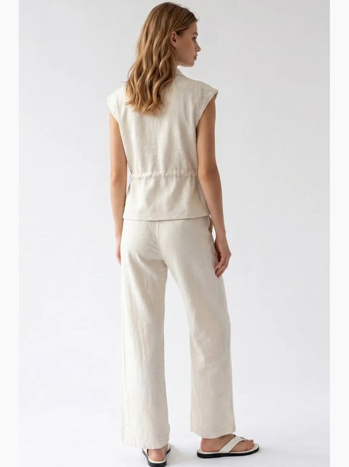 Ensemble en coton avec gilet sans manches et pantalon large mixray - Kiabi