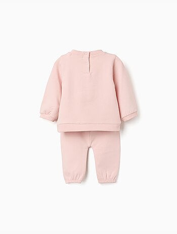 Ensemble en coton peigné avec cœur 3d