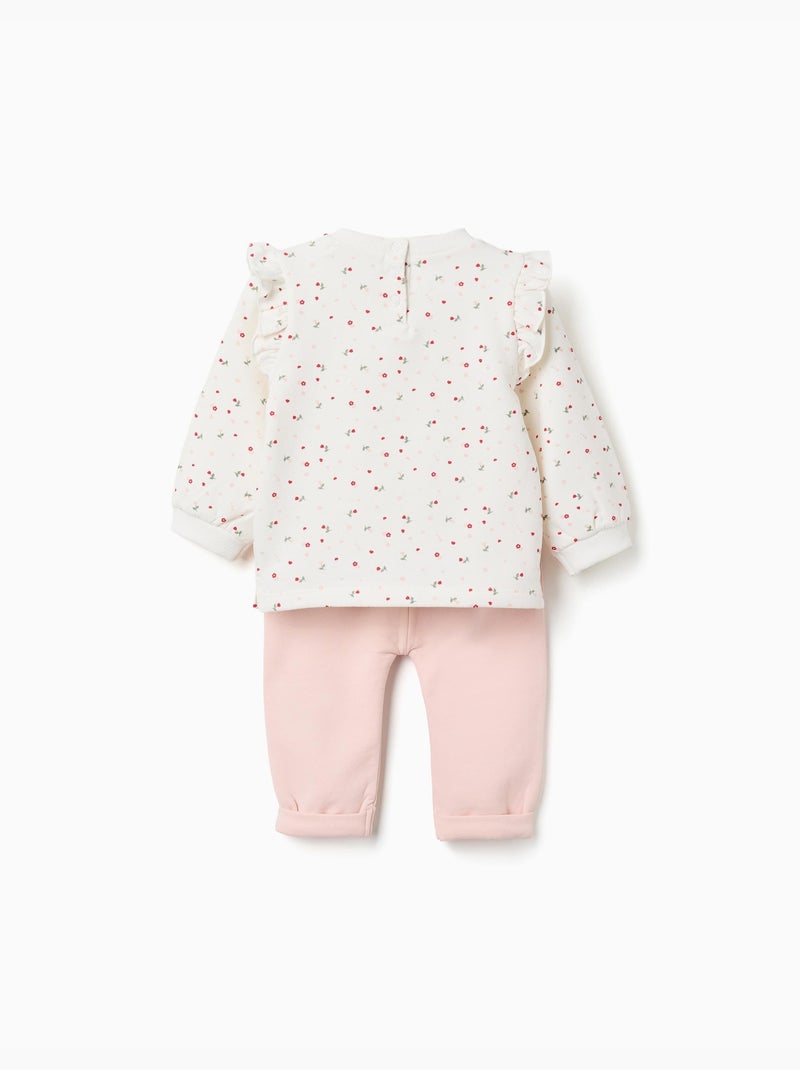 Ensemble en coton peigné avec imprimé fleuri Blanc - Kiabi