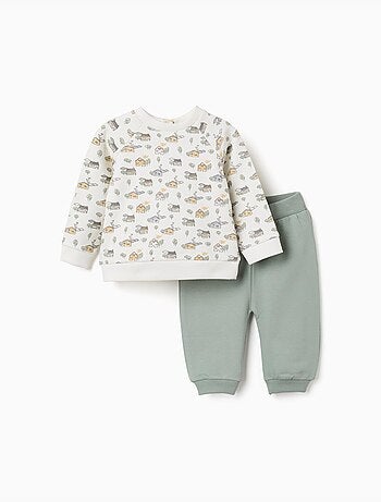 Ensemble en coton peigné avec motif maison et arbre