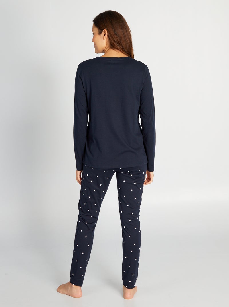 Ensemble en jersey - 2 pièces Marine - Kiabi