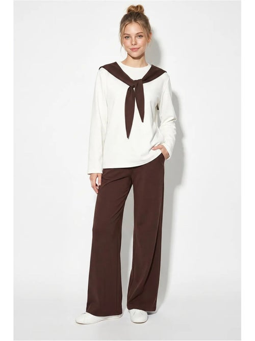 Ensemble en maille deux pièces avec pantalon large lucci - Kiabi