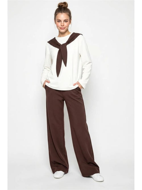 Ensemble en maille deux pièces avec pantalon large lucci - Kiabi
