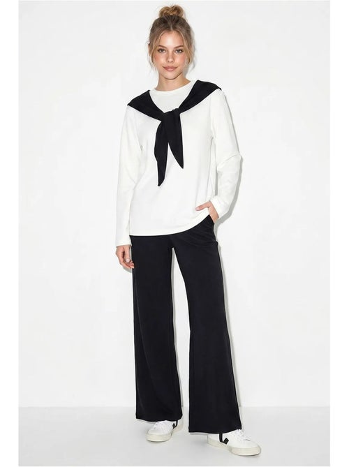 Ensemble en maille deux pièces avec pantalon large lucci - Kiabi