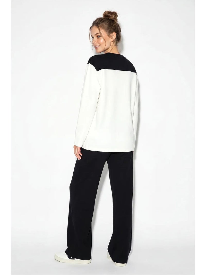 Ensemble en maille deux pièces avec pantalon large lucci Noir - Kiabi