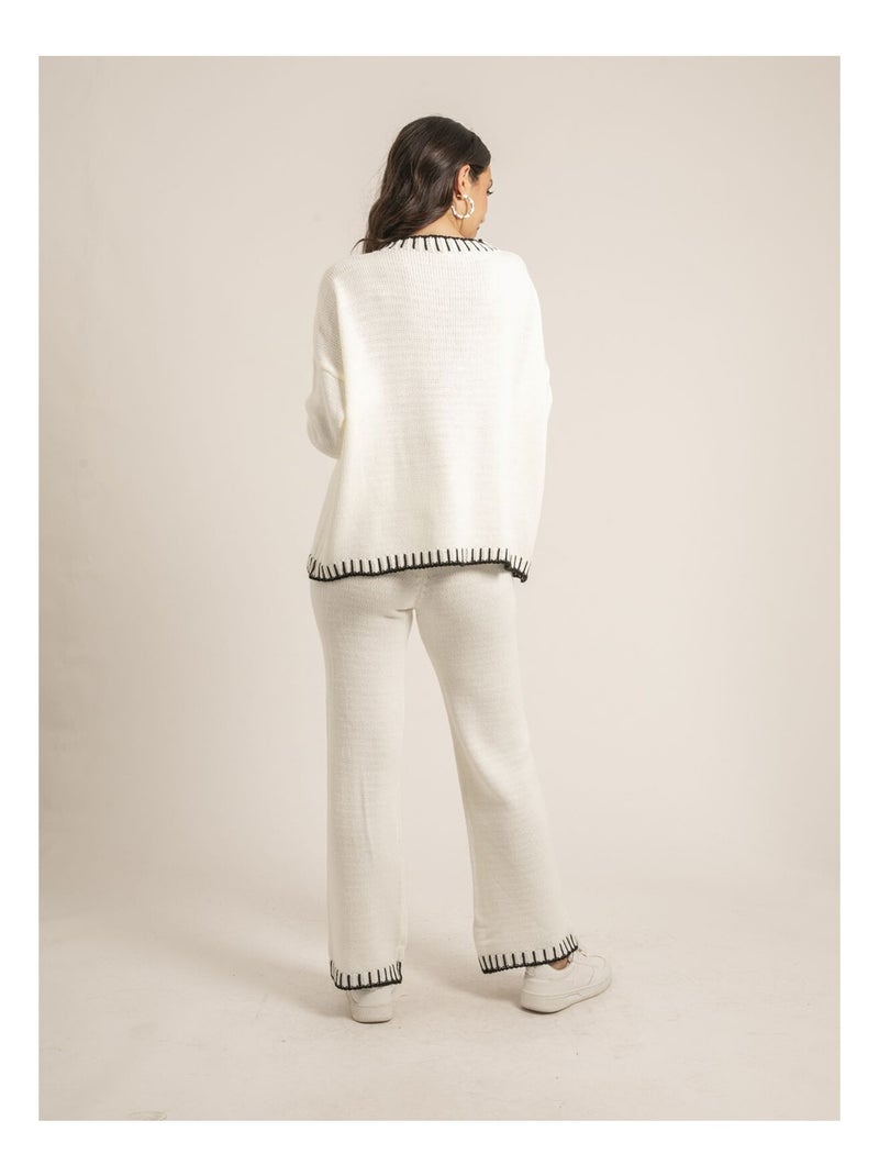 Ensemble en maille emony Blanc - Kiabi
