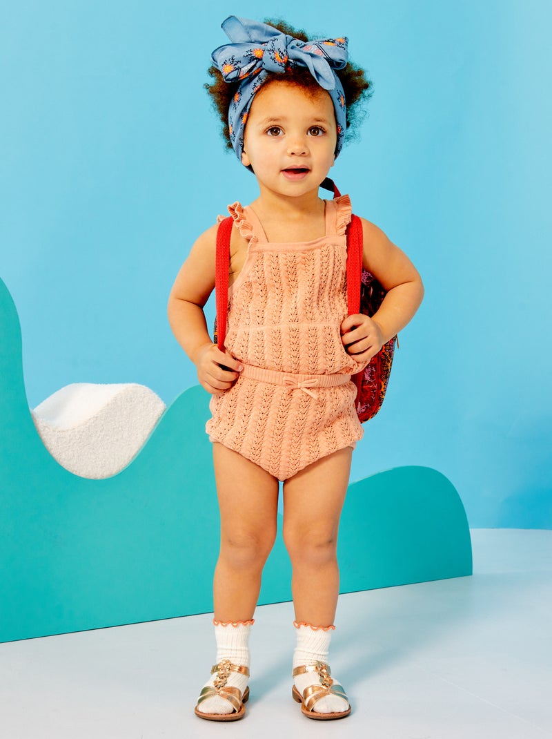 Ensemble en maille fantaisie - 2 pièces Beige orangé - Kiabi