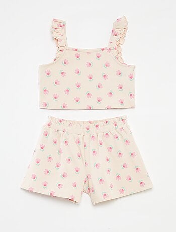 Ensemble en maille gaufrée - 2 pièces