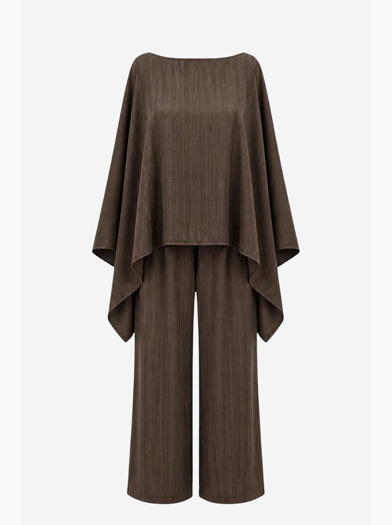 Ensemble en maille mélangée modal mixray Marron - Kiabi