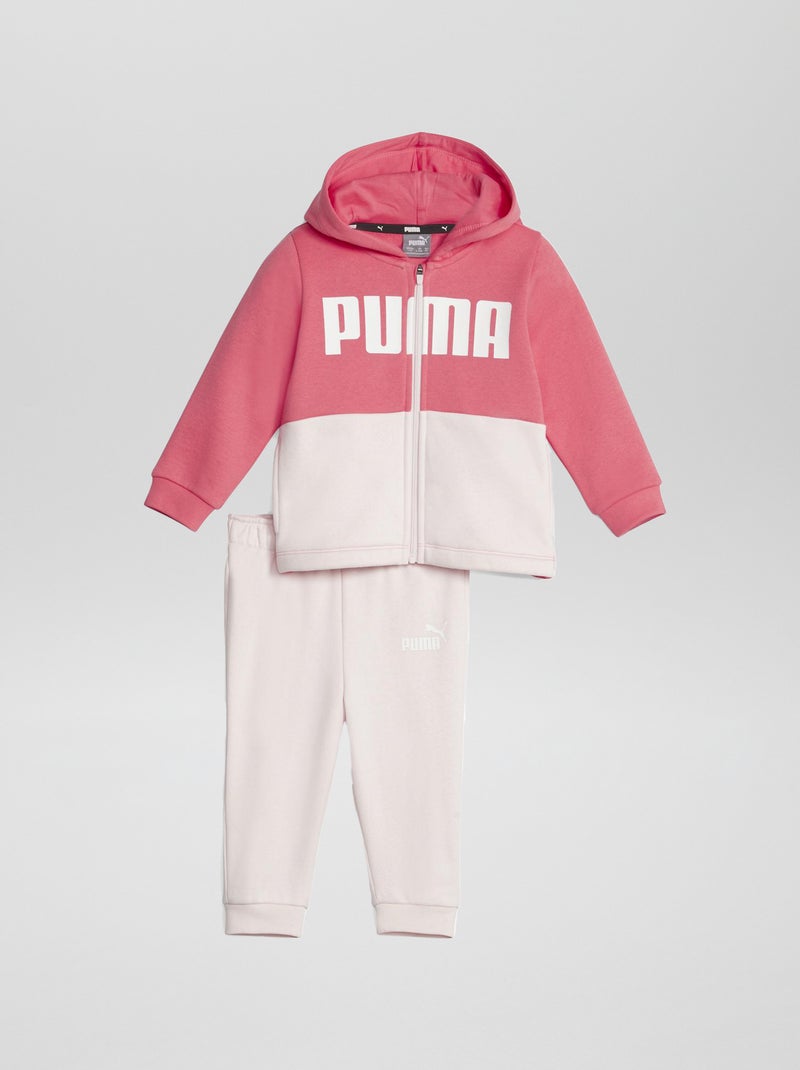 Ensemble en molleton 'Puma' - Sweat zippé + Jogging Rose - Kiabi