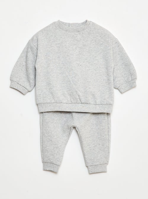 Ensemble en molleton sweat + pantalon - 2 pièces - Kiabi