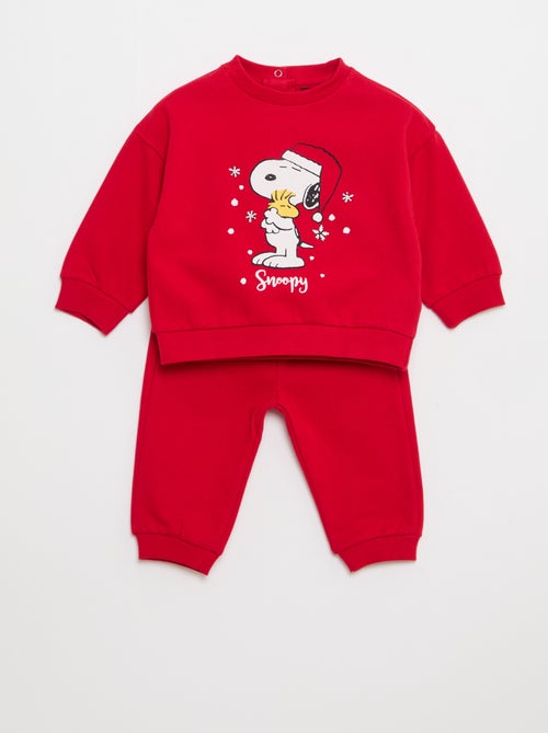 Ensemble en molleton sweat + pantalon 'Snoopy' - 2 pièces - Kiabi