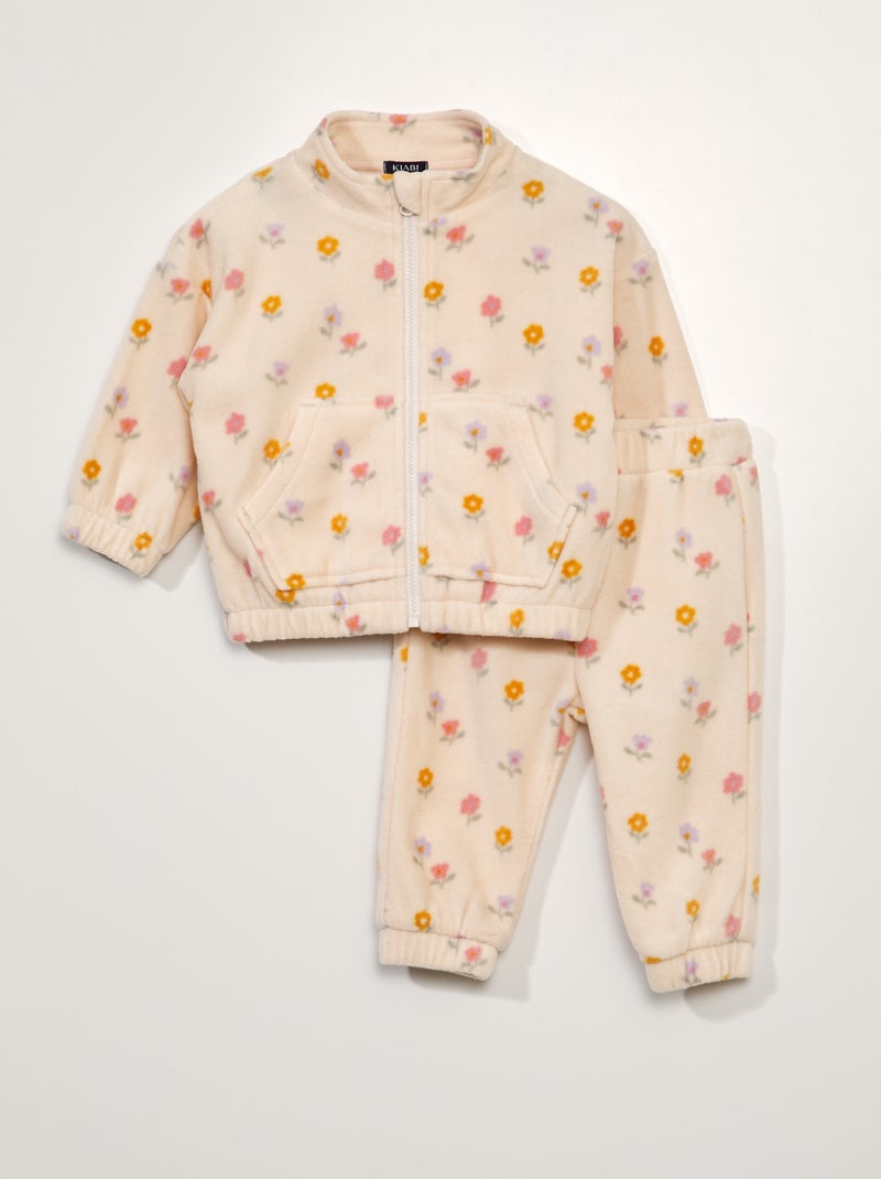 Ensemble en polaire sweat + pantalon - 2 pièces CREAM FLOW - Kiabi