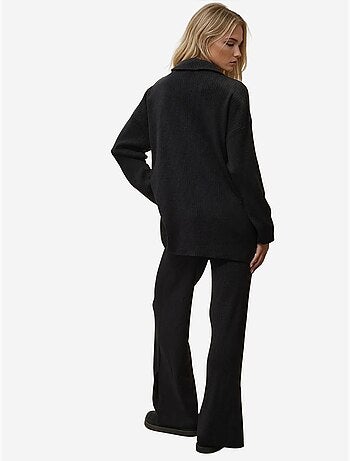 Ensemble en tricot taille haute avec col zippé hiccup