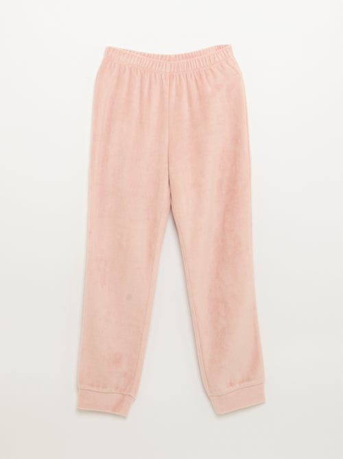 Ensemble en velours -  pyjama 2 pièces + masque de nuit - Kiabi