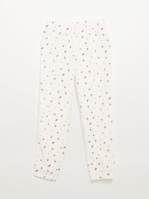 Ensemble en velours -  pyjama 2 pièces + masque de nuit - Kiabi