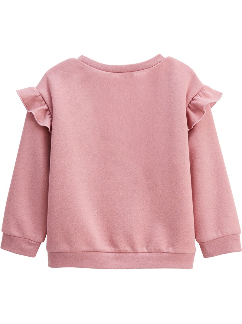 Ensemble enfant sweat et legging en molleton Céleste Rose - Kiabi